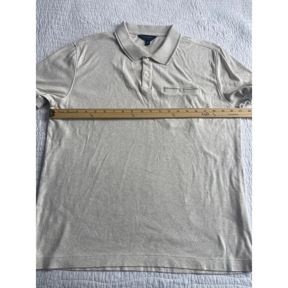 Banana Republic 1/4 Button Down Short Sleeve Shirts SZ M Lot/2 Black & Cream - Picture 5 of 12